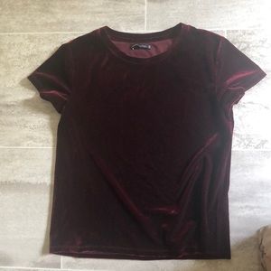 Velvet maroon tee